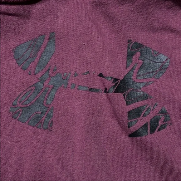 Under Armour Burgundy Fleece Hoodie - Picture 2 of 4